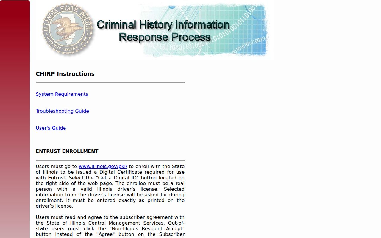 St. Clair County criminal record CHIRP portal