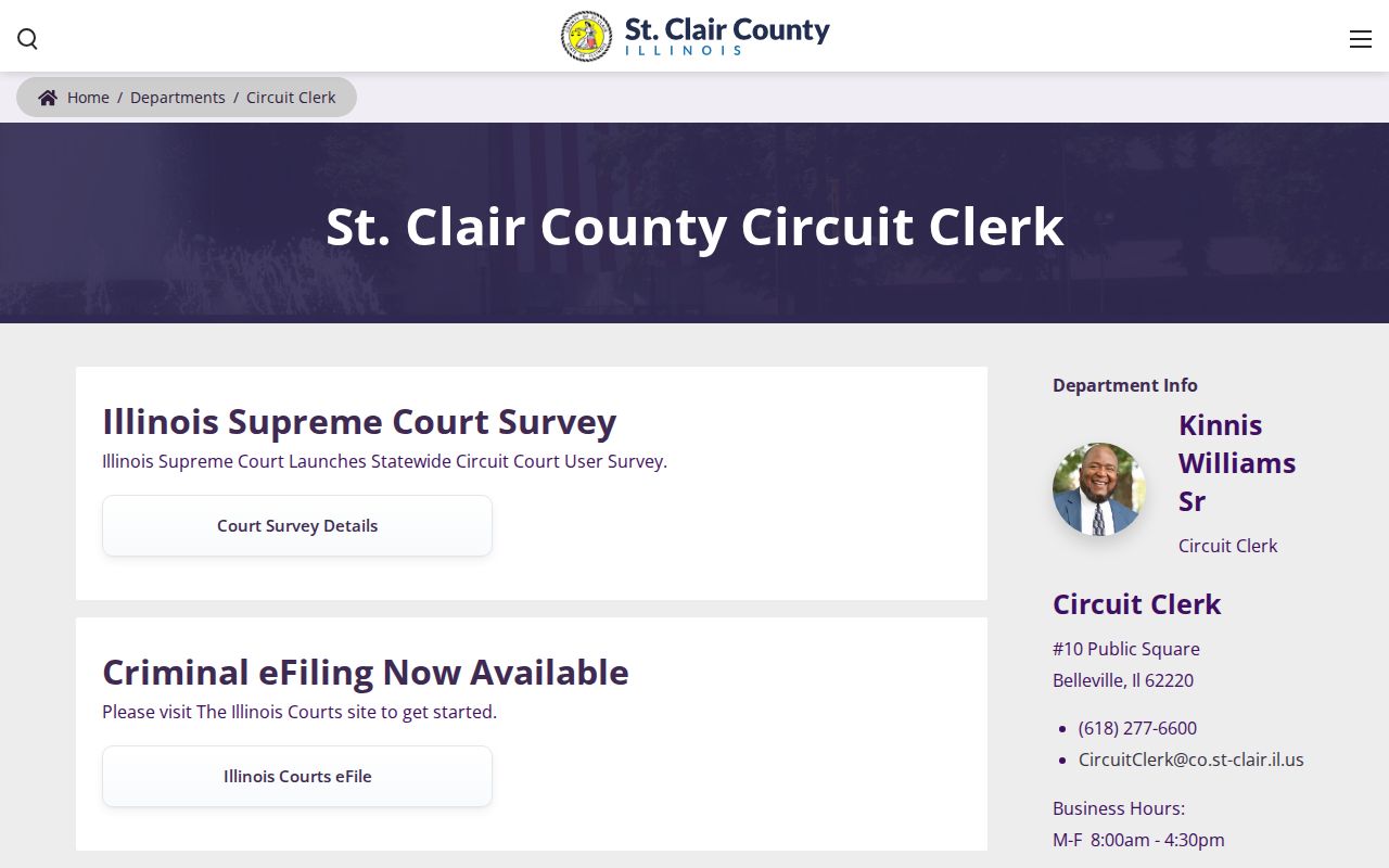 St. Clair County criminal court record search services