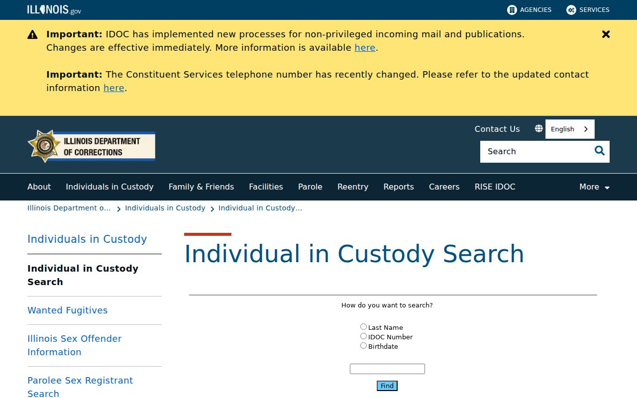 St. Clair County criminal history and Illinois custody locator