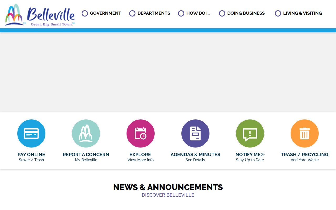Belleville criminal records source on the official city website