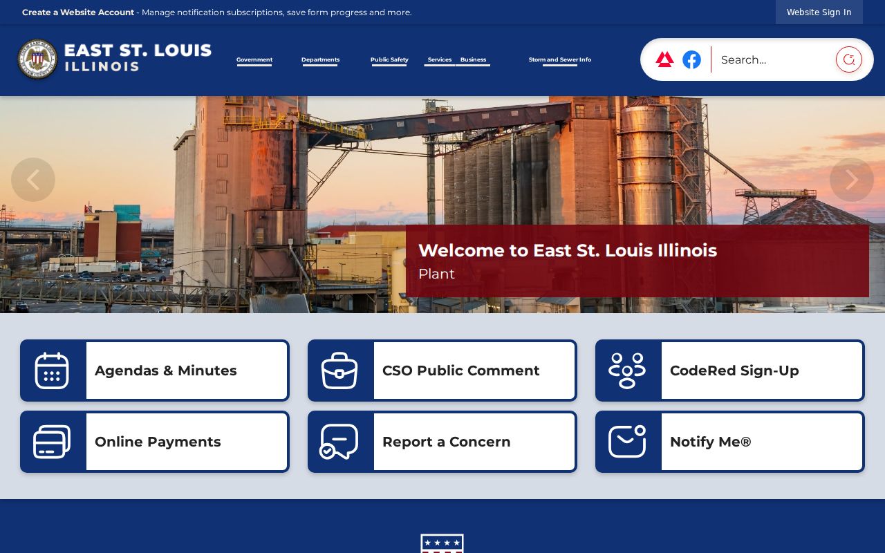 East St. Louis criminal records on the official city website